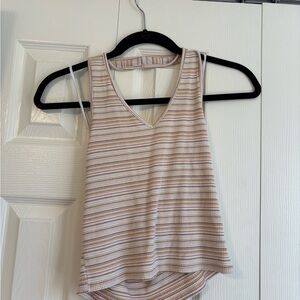 American Eagle Outfitters Beige Striped Tank Top